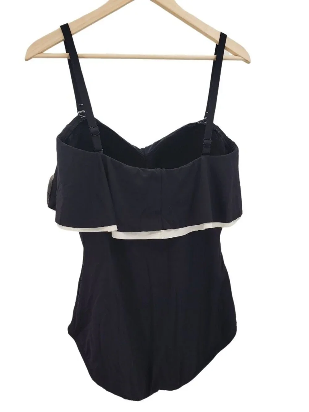 Coco Reef 14/38D Ruffle Bandeau Removable Straps Swimwear One-Piece Bathing Suit - Picture 12 of 14